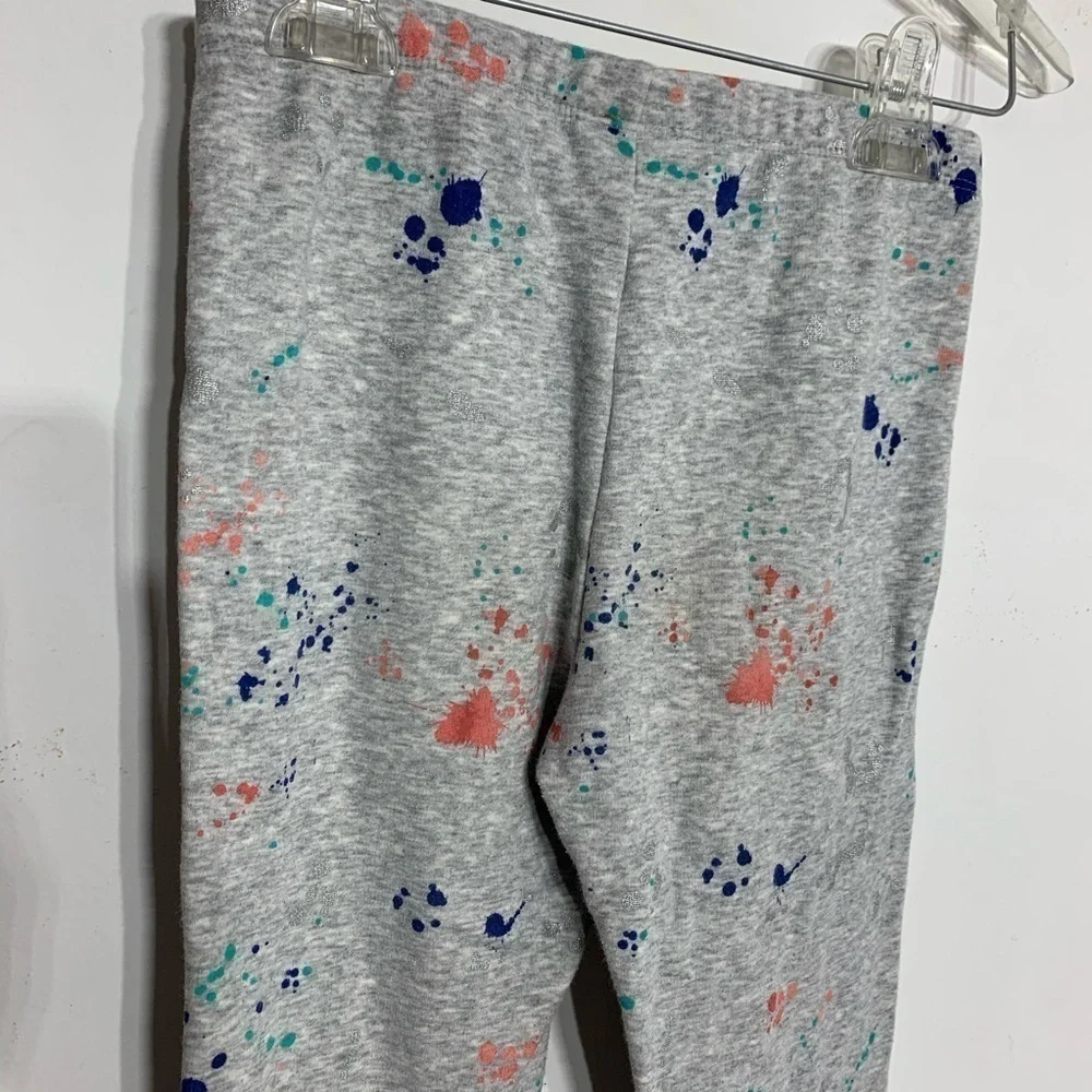 Gymboree Fleece lined paint splat Cotton pants large kids girls